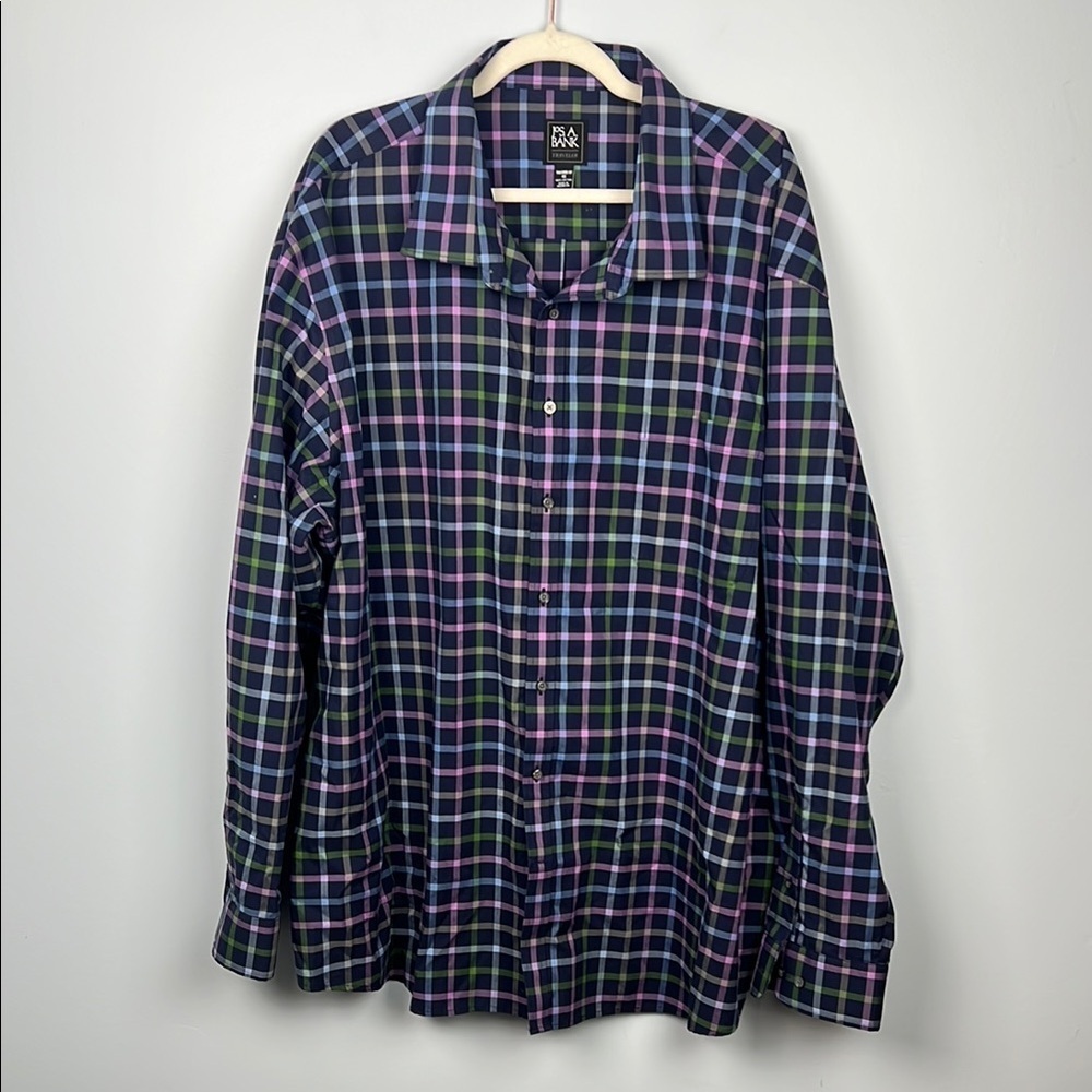 Jos A Bank 4X men’s big & tall plaid long sleeve button down